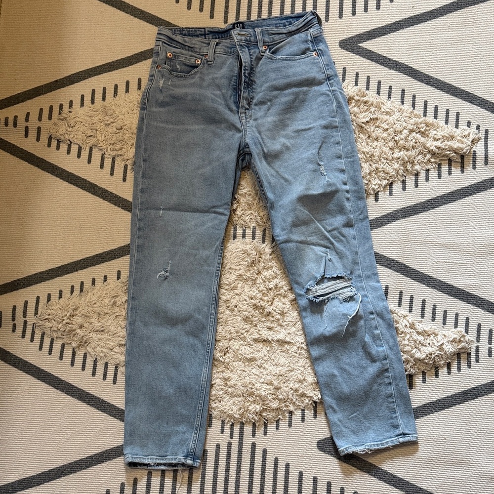 GAP Women's Straight Leg Jeans - Light Blue